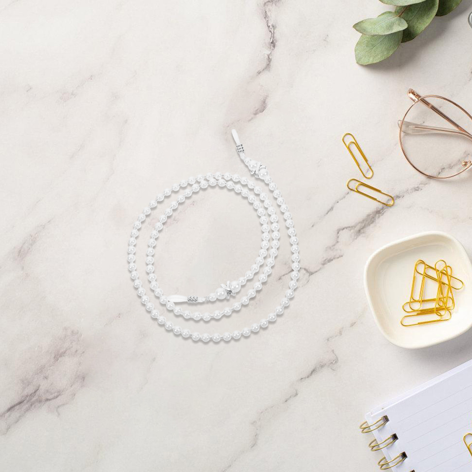 Mask Chain Holder - Chaîne de lunettes perlée antidérapante, collier