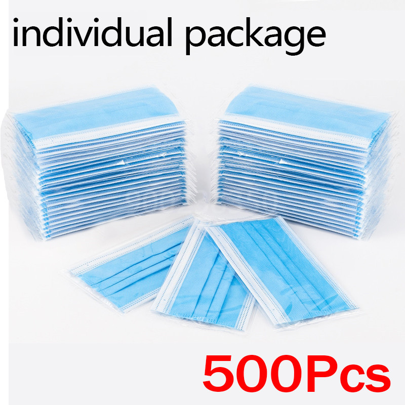 10-500 pièces de masques jetab - Disposable Mask Blue avis et prix